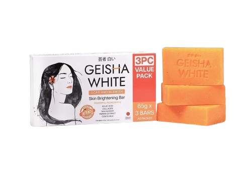 Geisha White INTENSE ORANGE Brightening Bar 65g x 3 Bars