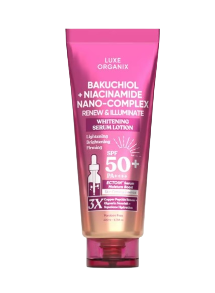 Luxe Organix Bakuchiol + Niacinamide Nano-Complex Serum LOTION SPF 50 200ml