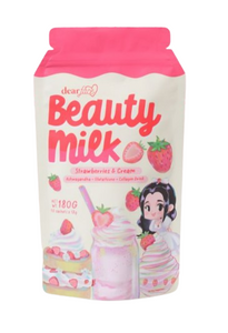 Dear Face Beauty Milk Strawberries and Cream Drink 10 sachets