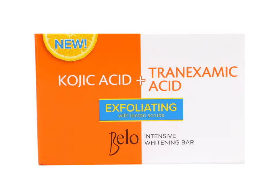 Belo Kojic Acid + Tranexamic Acid Exfoliating Lemon Scrub Soap 65g