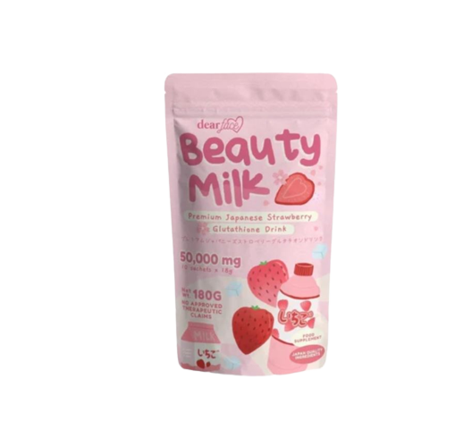 Dear Face Beauty Milk Strawberry Collagen Drink