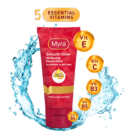 Myra E Smooth Glow Whitening Facial Wash 50 mL